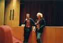 Nuno Sena com Leonor Areal,  realizadora de &ldquo;A guerra do Iraque&rdquo;